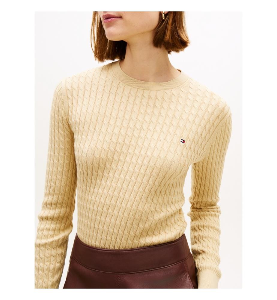 Maglione a cavi - Beige