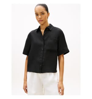 Camicia in lino - Nero