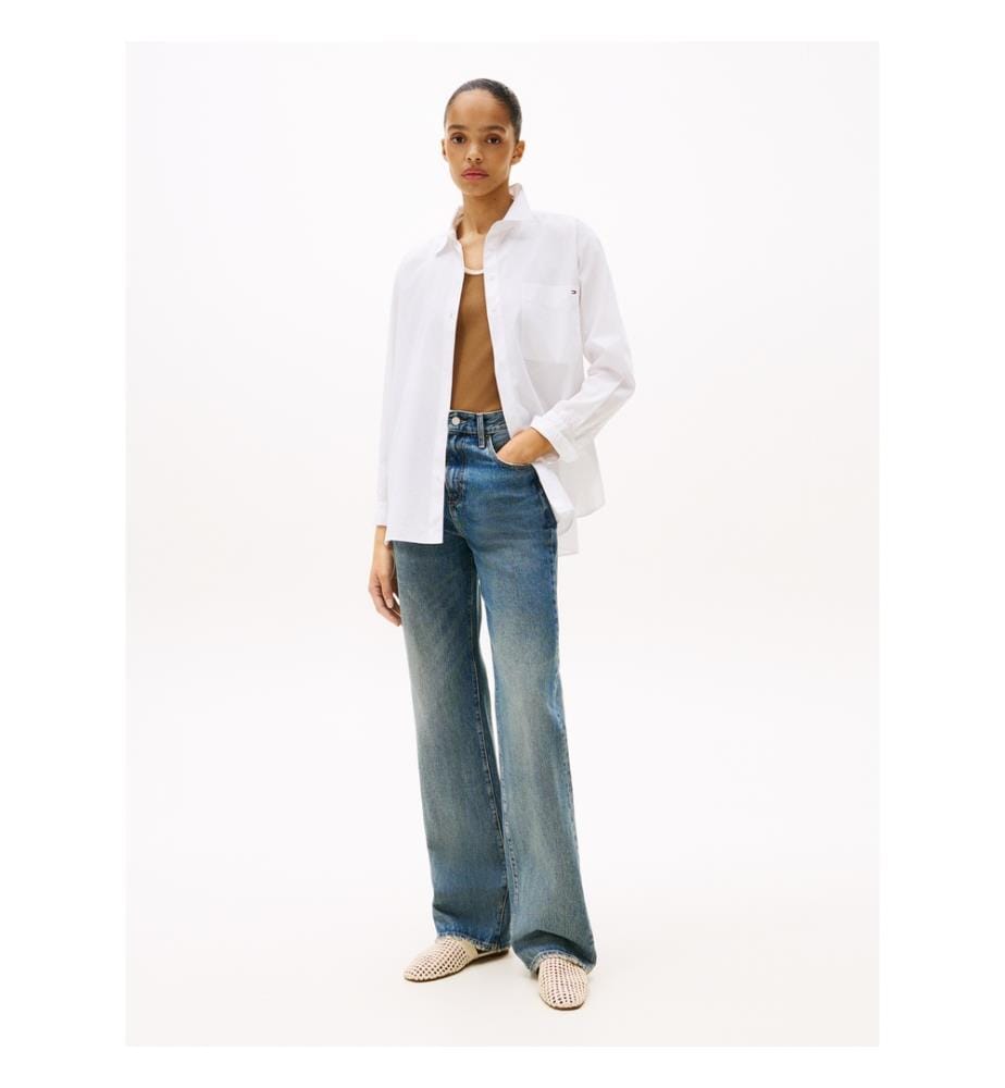 Camicia classica oversize - Bianco