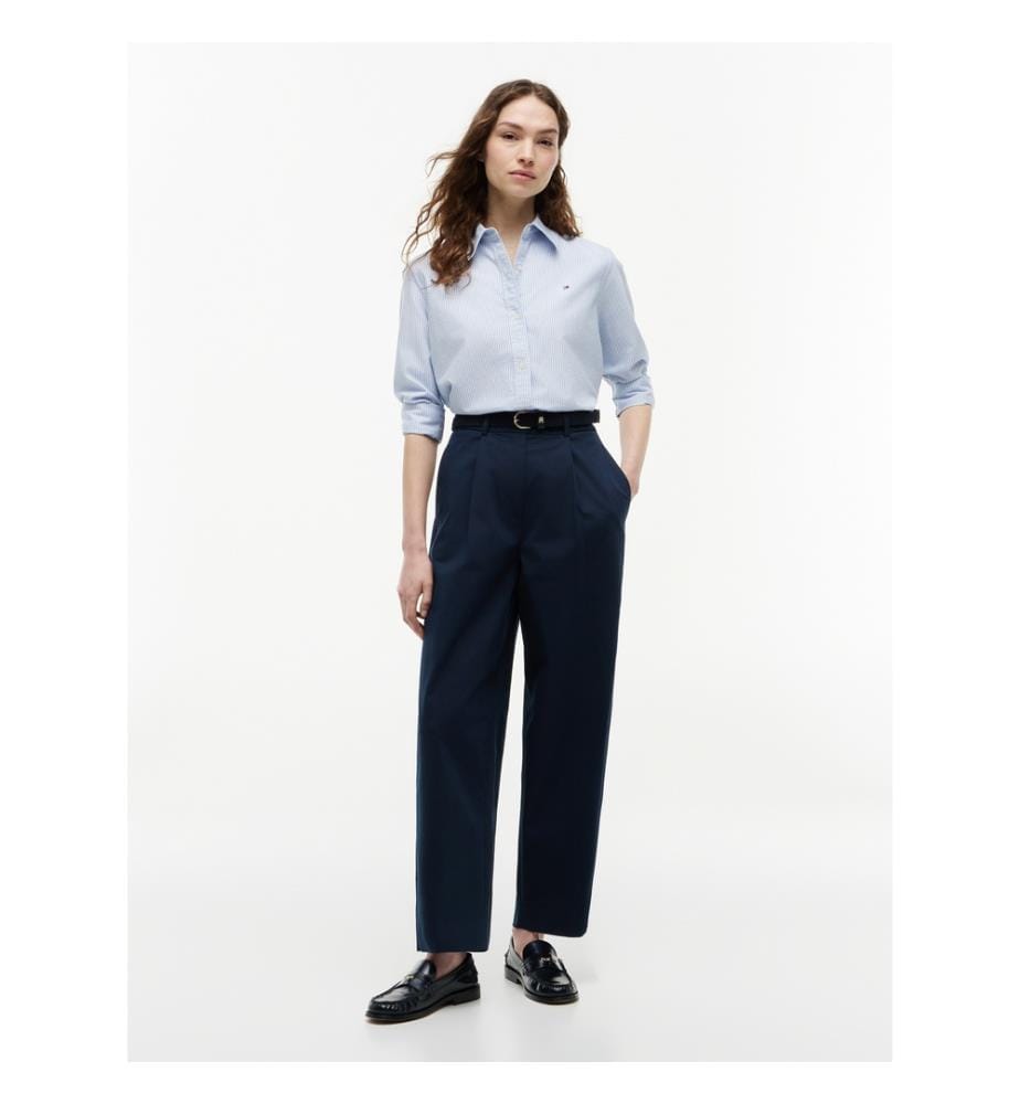 Camicia in cotone Oxford - Blu e bianco