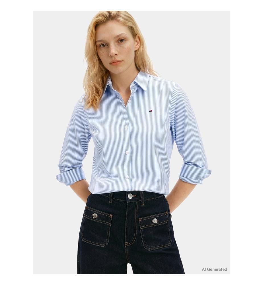 Camicia classica - Blu e bianco