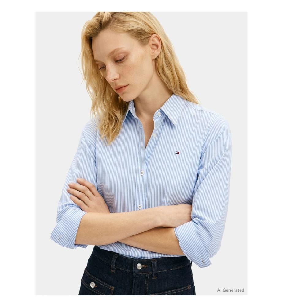 Camicia classica - Blu e bianco