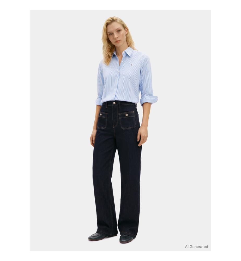 Camicia classica - Blu e bianco