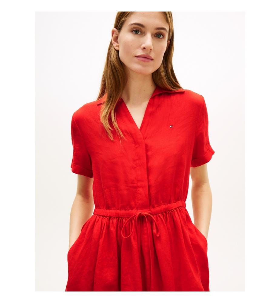 Abito in lino - Rosso