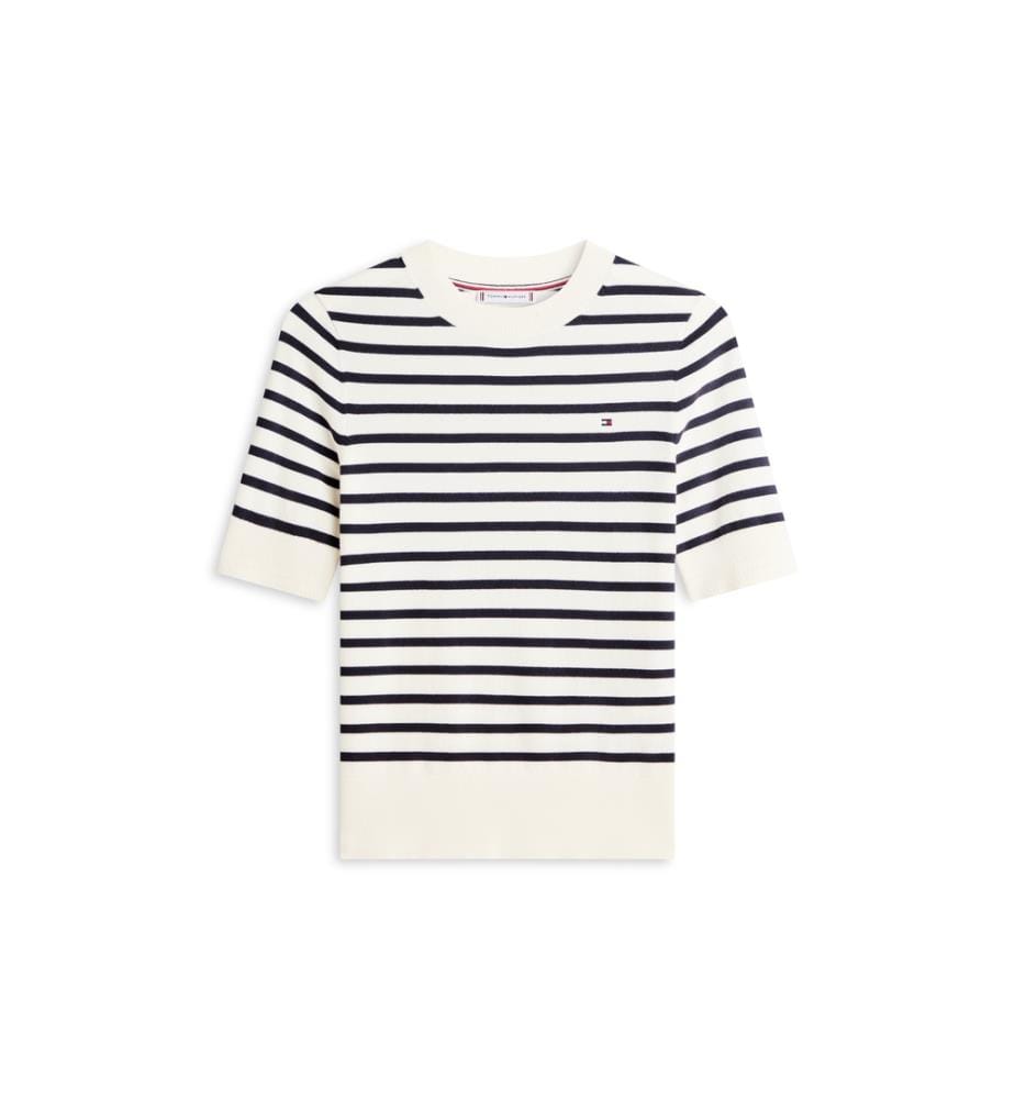 Maglia in jersey - Bianco e blu