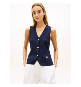 Gilet in maglia premium slim-fit - Navy