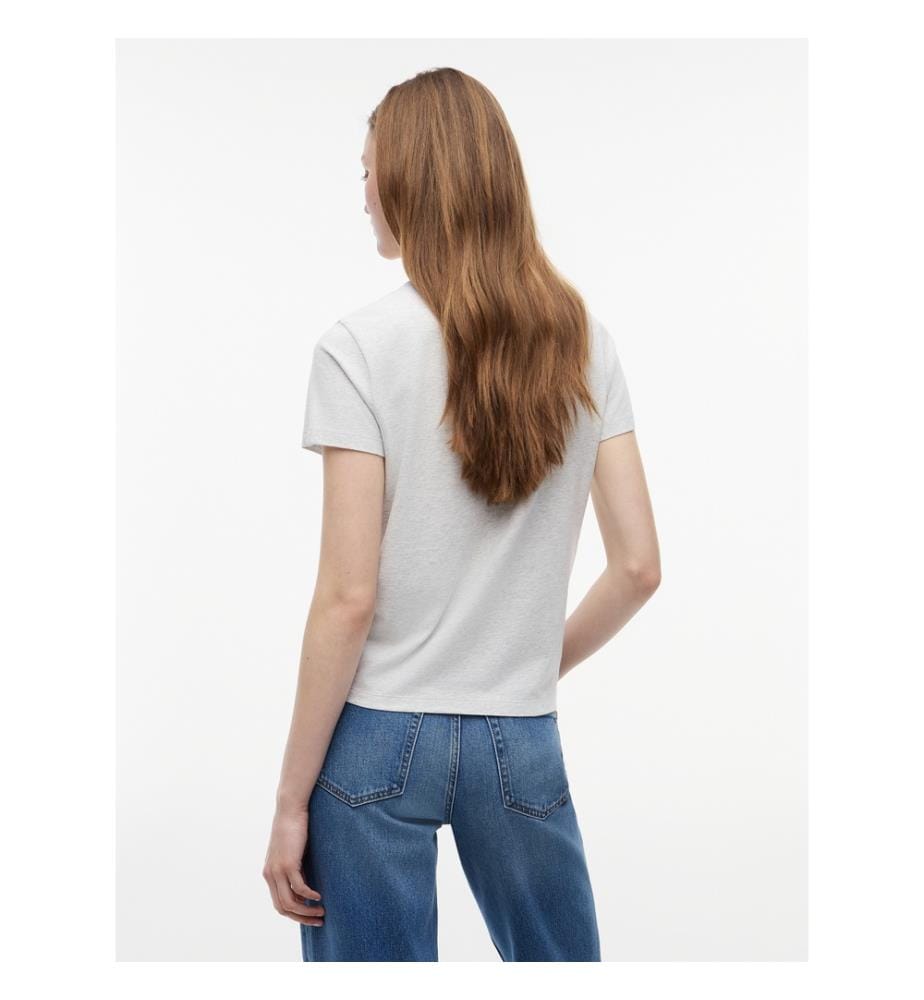T-Shirt Linear Ss Tee - Creme