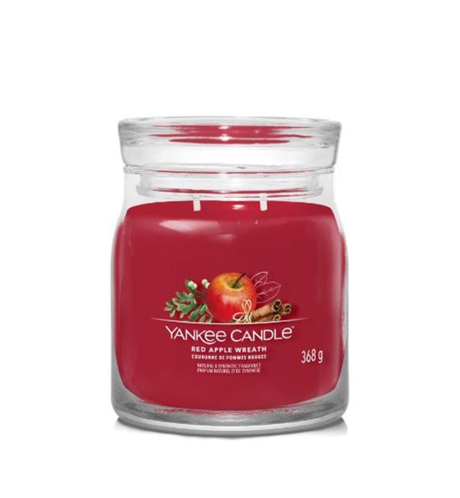 368 g - Vaso medio Corona di mele rosse firmate