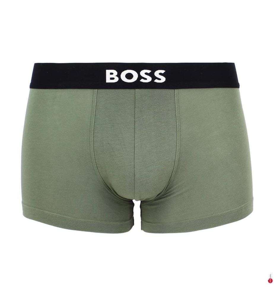 Set di 3 boxer in cotone elasticizzato con logo - Nero e Verde
