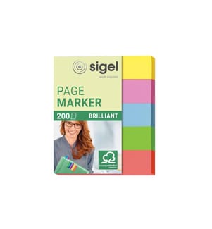 SIGEL - Marque-page Brillant Mini 200 pièces, multifibres