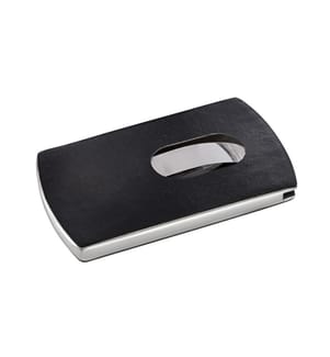 SIGEL - Étui pour cartes de visite  6 x 10.1 x 1.3 cm, noir/argenté