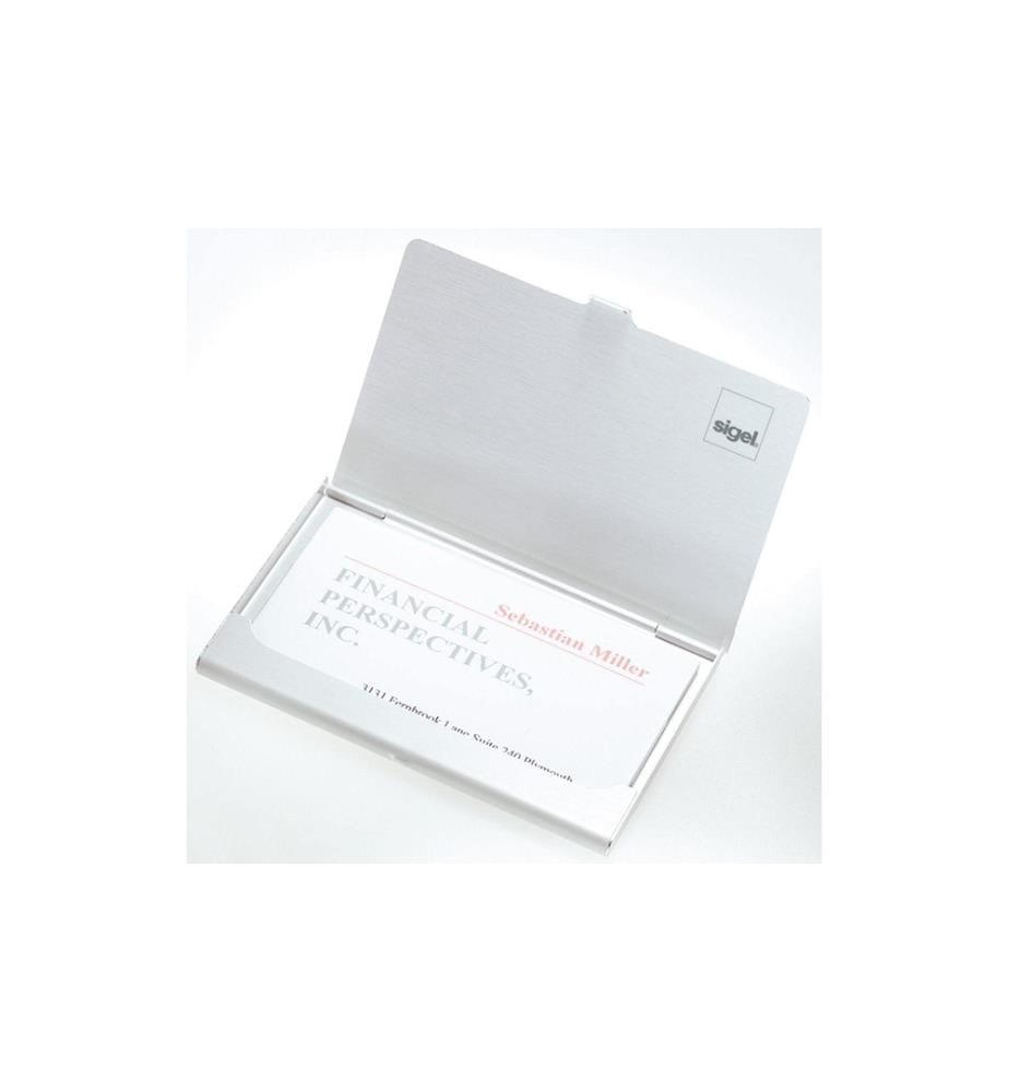 SIGEL - Étui pour carte de crédit 9.2 x 6.3 x 5 cm, argenté