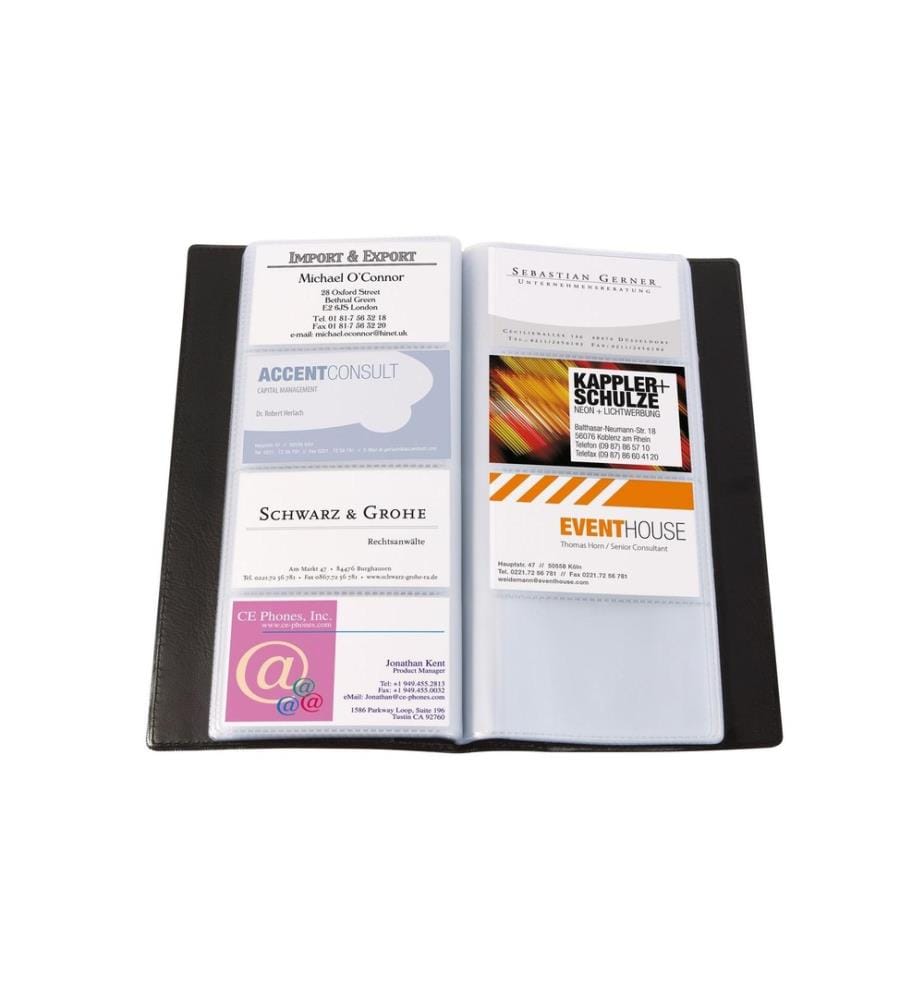 SIGEL - Classeur de cartes de visite 12.2 x 24.8 x 1.2 cm, noir