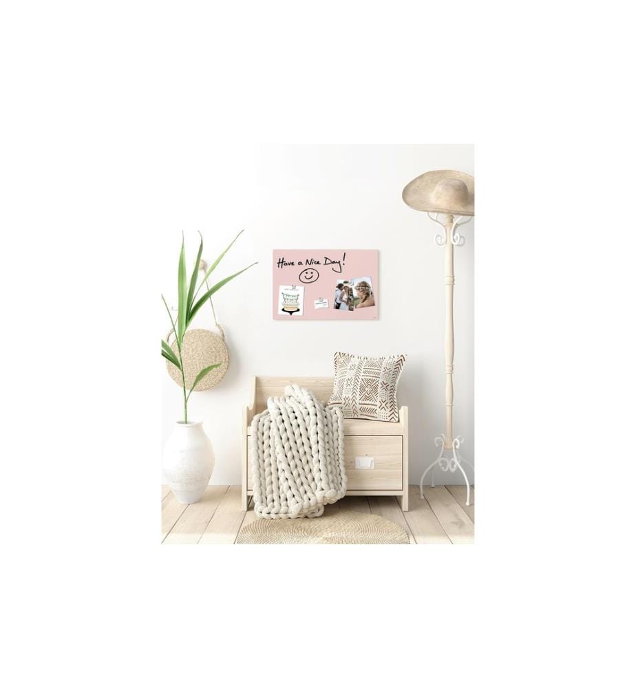 SIGEL - Tableau en verre magnétique 600x400 rose pastel