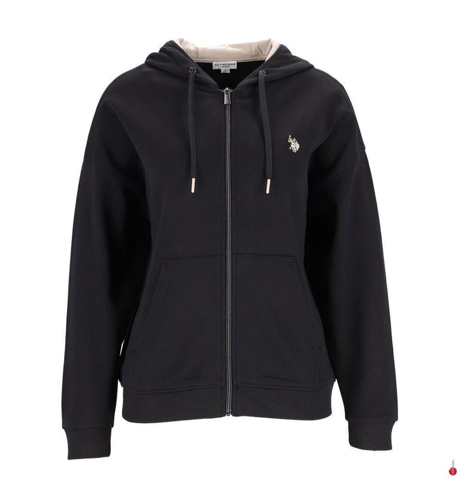 Sweat Polaire À Capuche Zippé - Noir