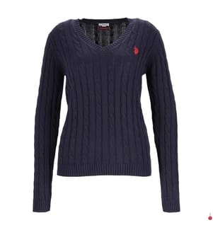 Maglione in cotone e cashmere ritorto Liz V - Nero
