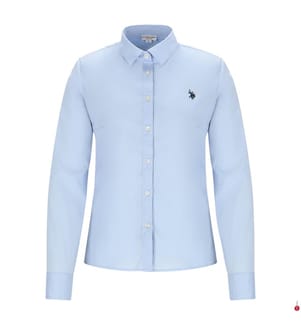 Chemise en popeline stretch - Blu China