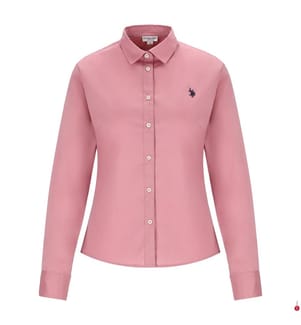 Chemise en popeline stretch - Rose