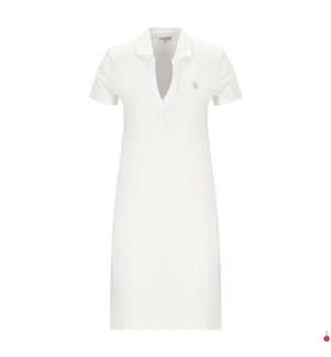 Robe à encolure en V en jersey extensible - Blanc