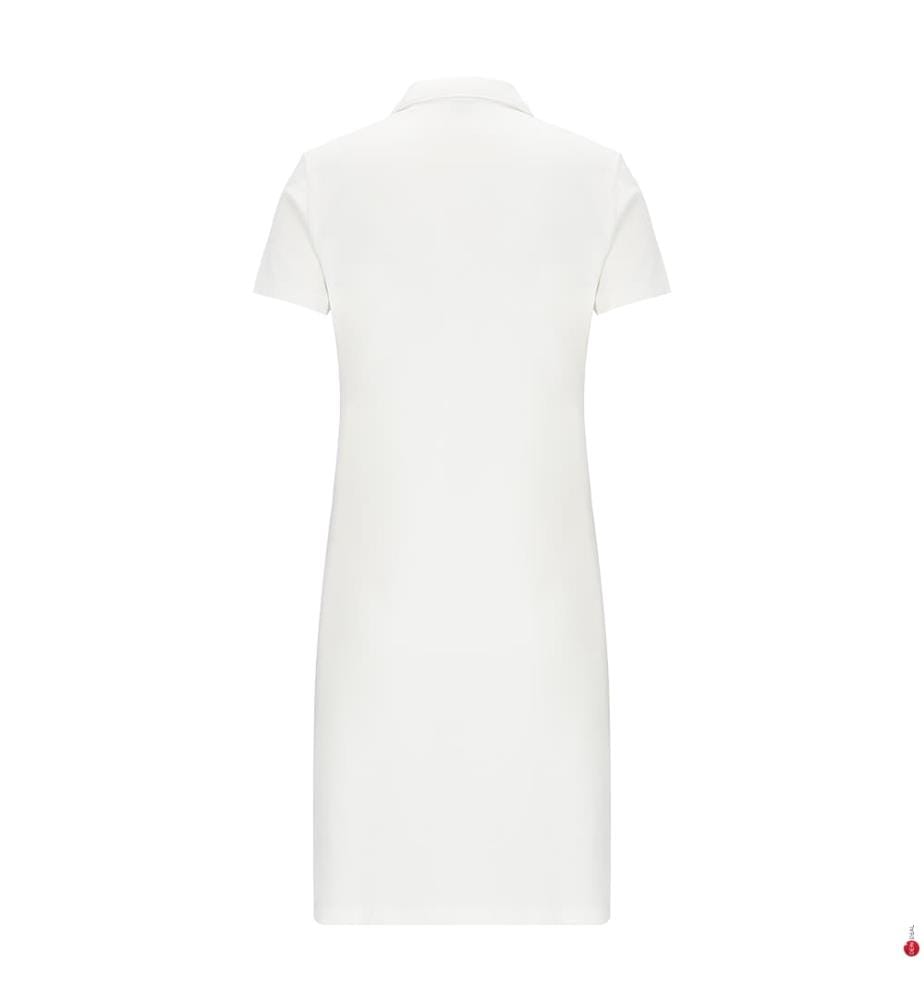 Abito con scollo a V in jersey elasticizzato - Bianco