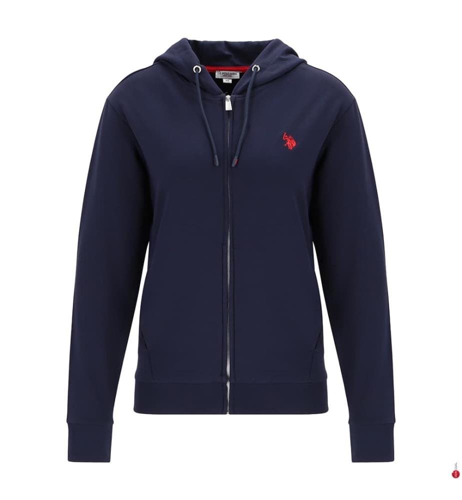 Sweat-shirt à capuche en coton - Bleu marine