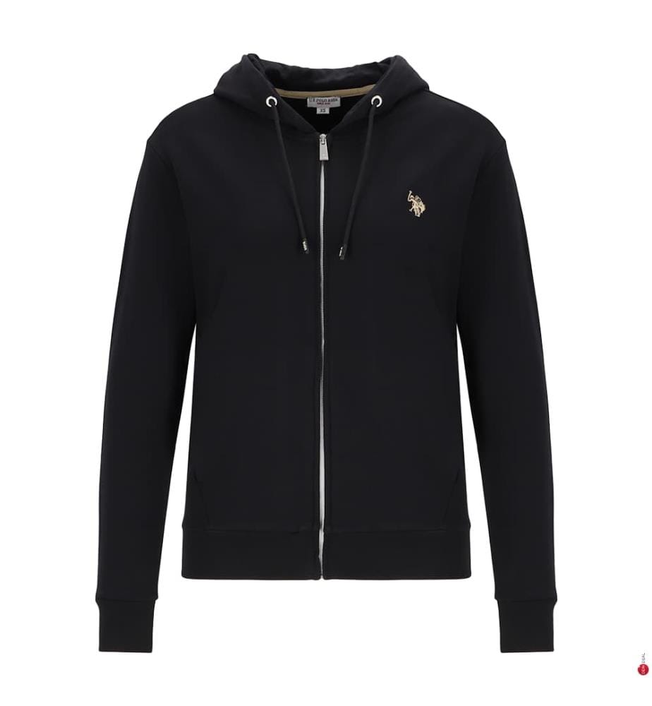 Sweat-shirt à capuche en coton - Noir