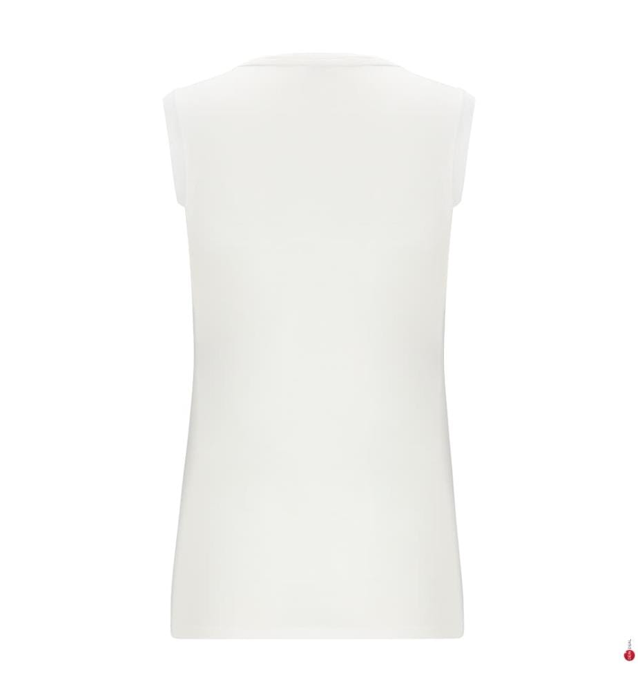 T-shirt sans manches en coton - Blanc
