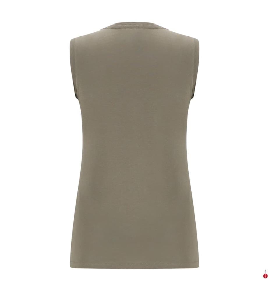 T-shirt sans manches en coton - Vert Forêt