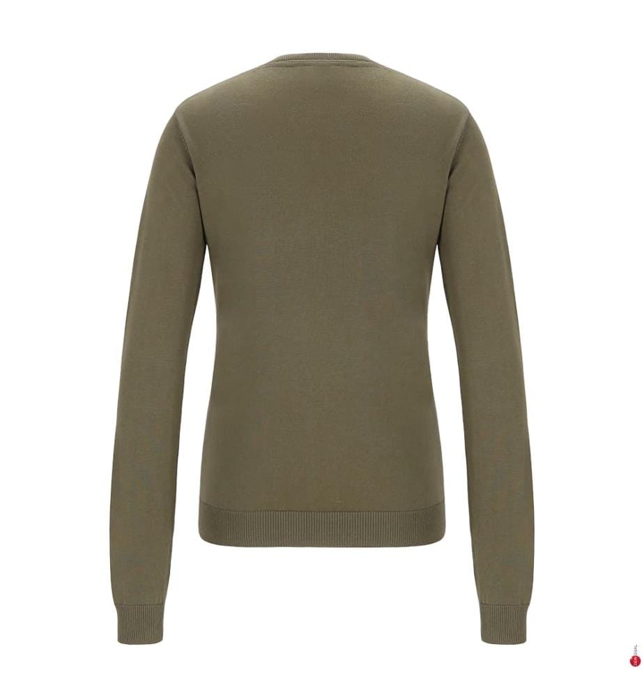 Pullover mit Rundhalsausschnitt aus Baumwolle - Waldgrün