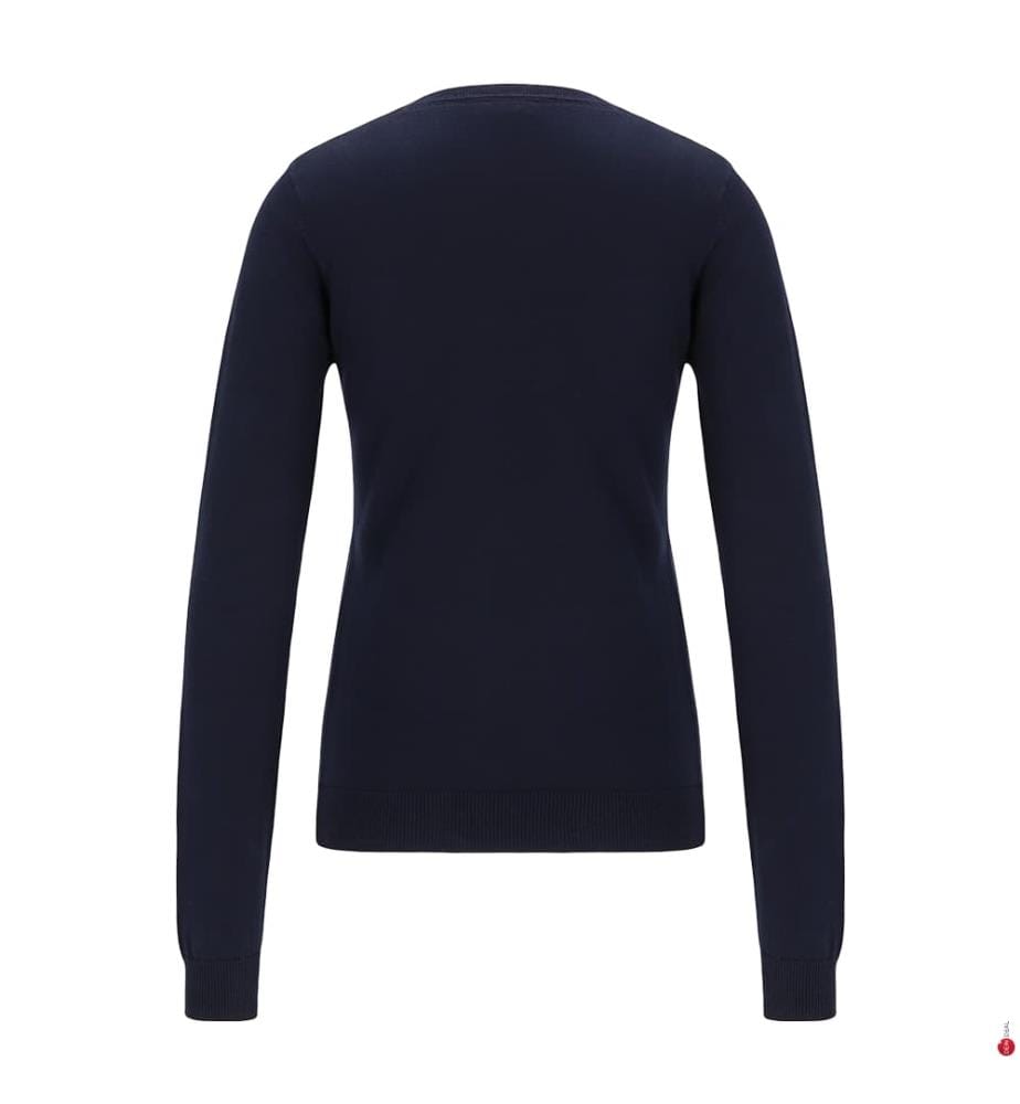 Pullover mit Rundhalsausschnitt aus Baumwolle - Marineblau