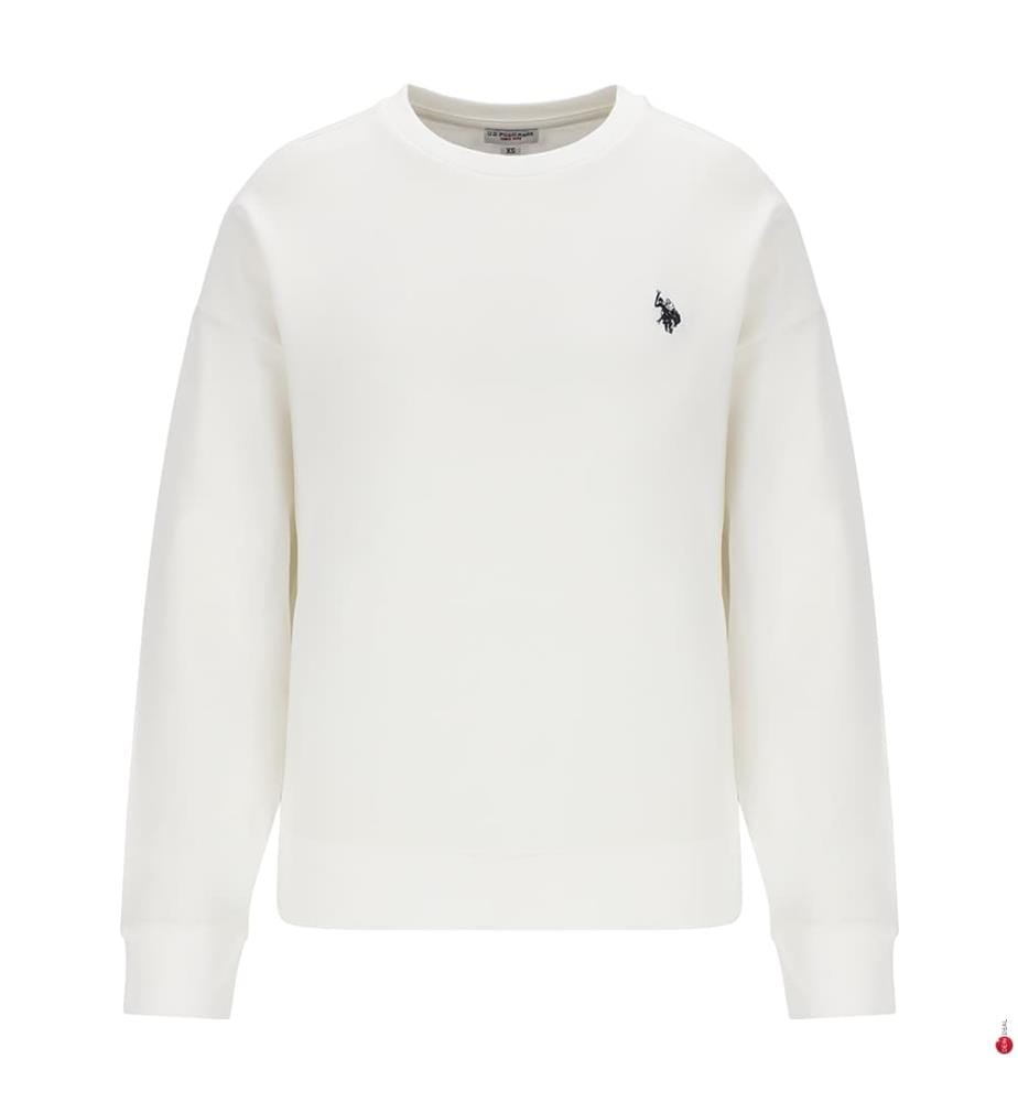 Sweat-shirt à col rond en coton - Blanc