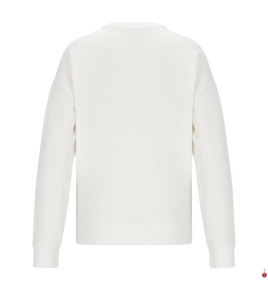 Sweat-shirt à col rond en coton - Blanc