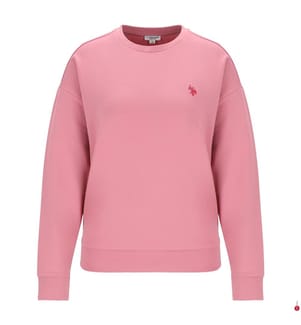 Sweat-shirt à col rond en coton - Rose