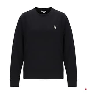 Sweat-shirt à col rond en coton - Noir