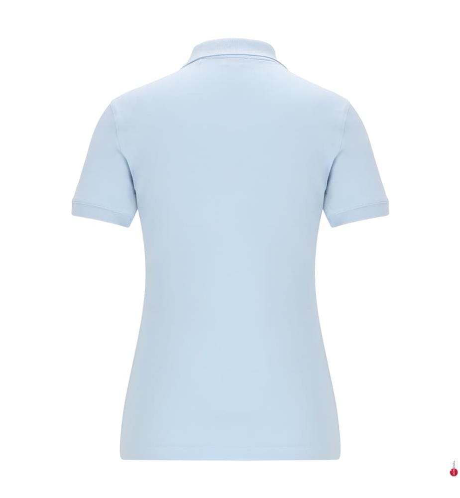 Polohemd aus Stretch-Baumwolle mit Mikro-Piqué-Struktur - Blu China