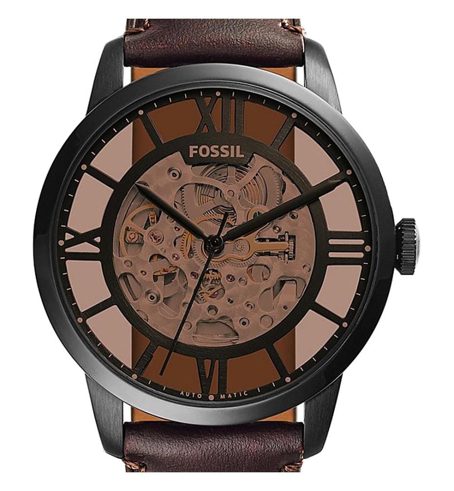 Orologio da Polso Automatico in Pelle Townsman - Marrone Scuro