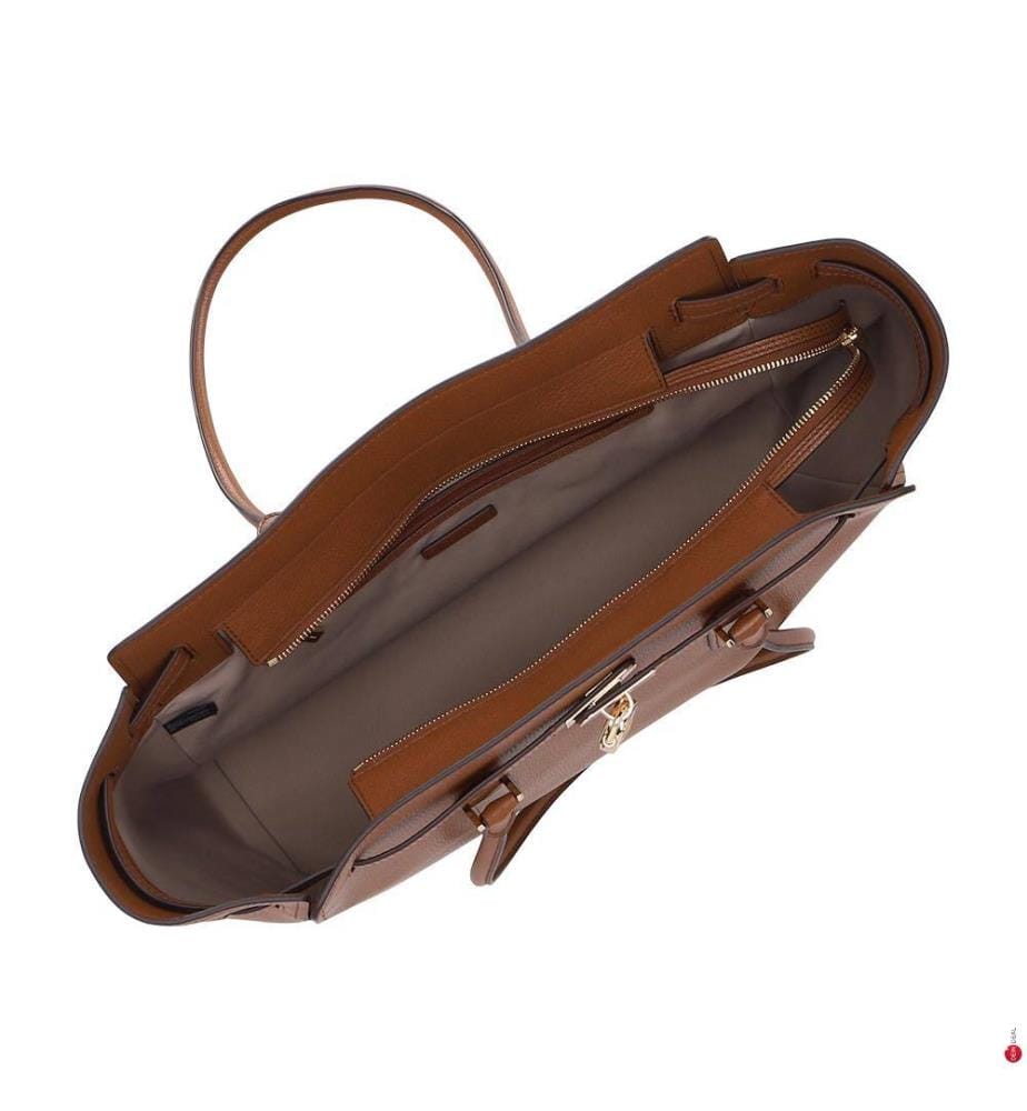 Sac cabas élégant en cuir naturel, marron