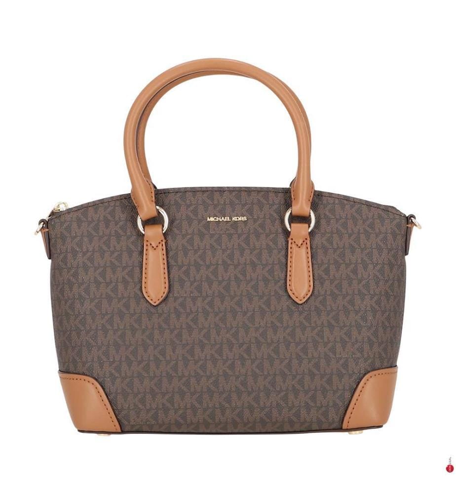 Borsa media Dome - Marrone scuro e marrone