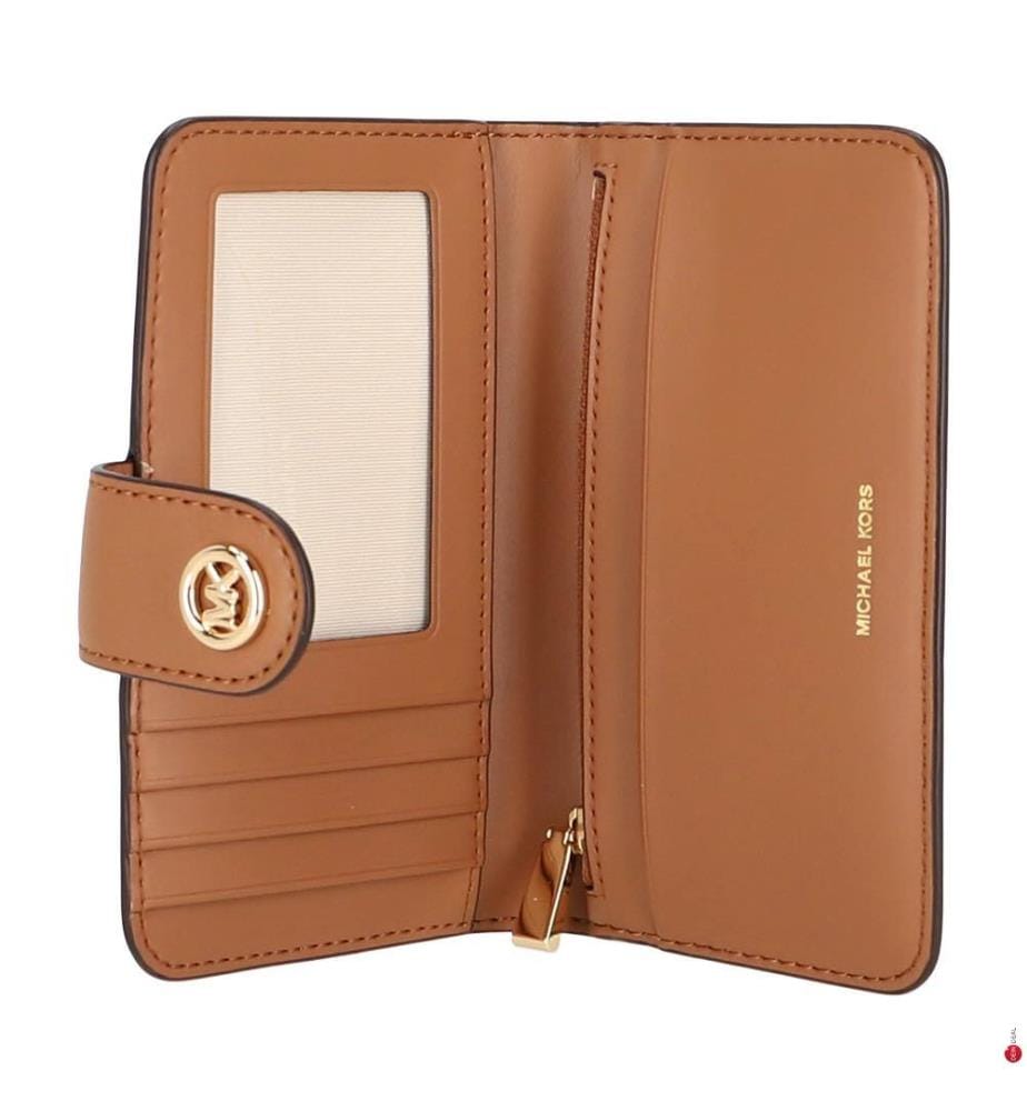 MK Pop Charm Medium Brieftasche - Dunkelbraun
