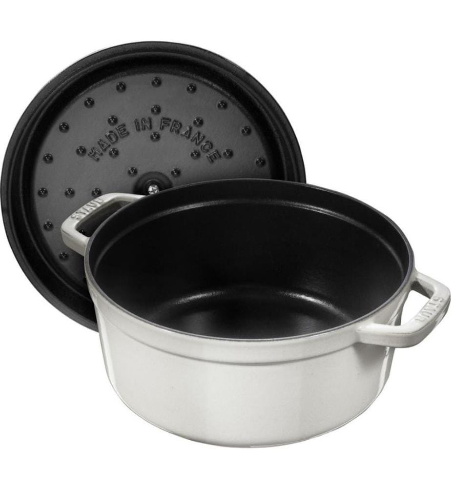 Cocotte ronde en Fonte Truffe - Ø22 cm - 2.6l - Blanc