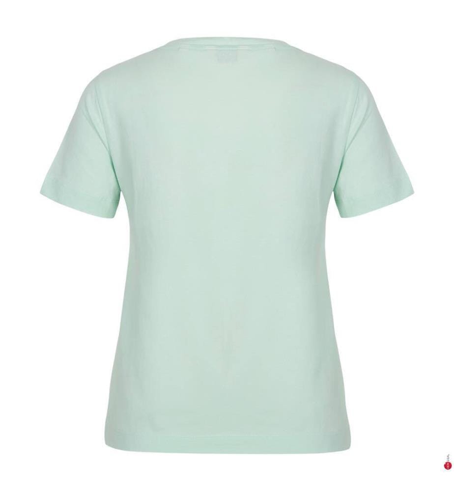 Regular Fit Shield V-Neck T-Shirt - Faded Mint