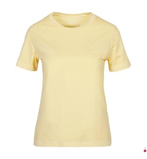 Maglietta Sunfaded regular fit con scollo a C - Giallo polvere chiaro