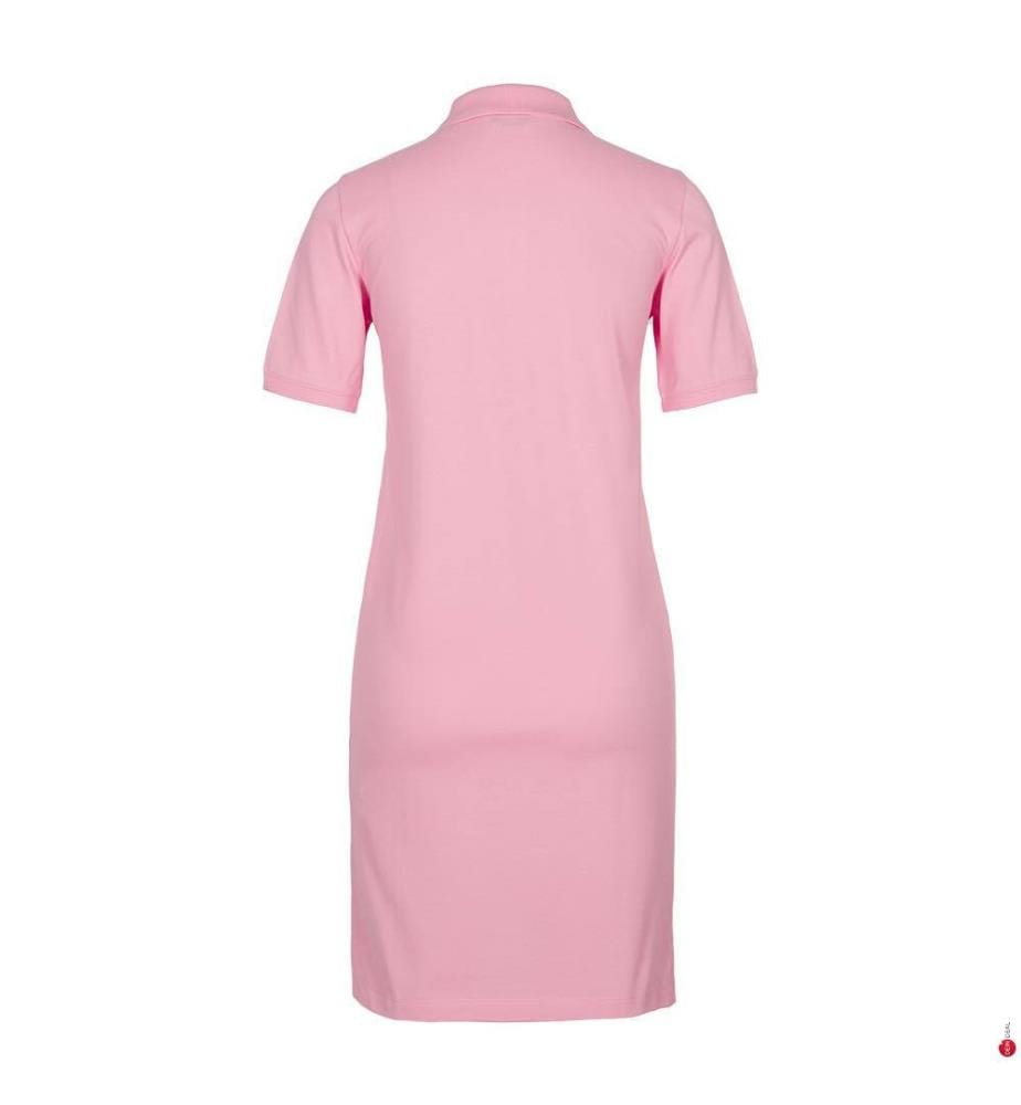 Piqué Shield Polokleid - Geranienrosa