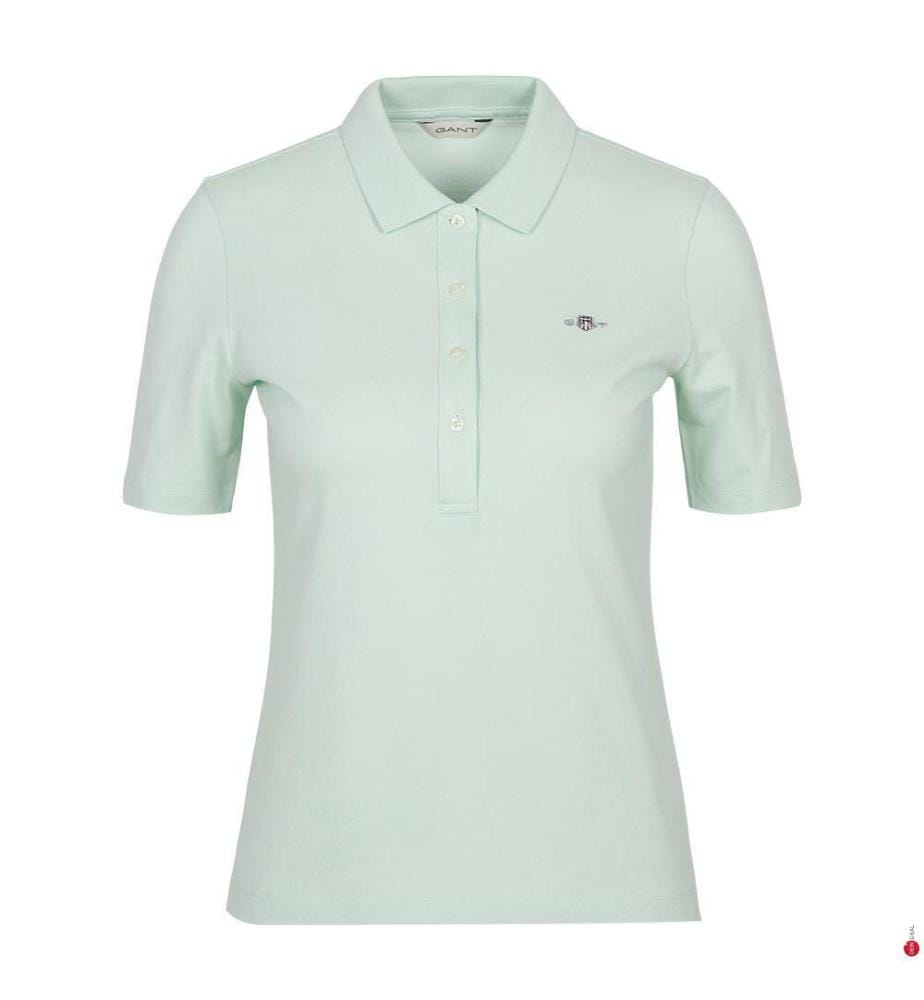 Polo in piqué Slim Shield - Menta sbiadita