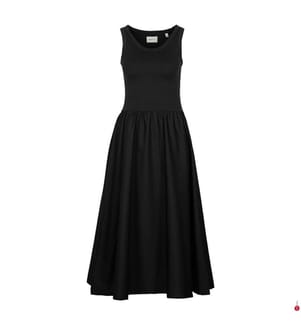 Abito midi in jersey intrecciato - Nero