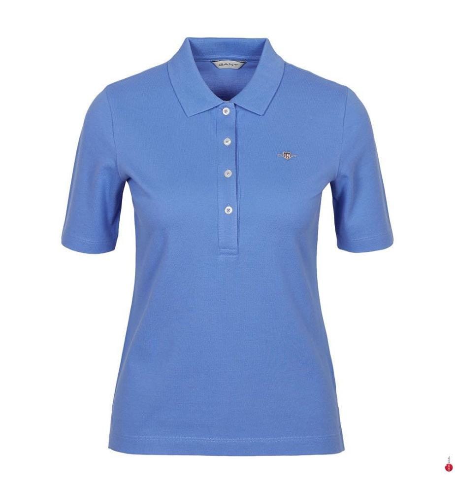 Slim Shield Pique Polo - Perfect Blue
