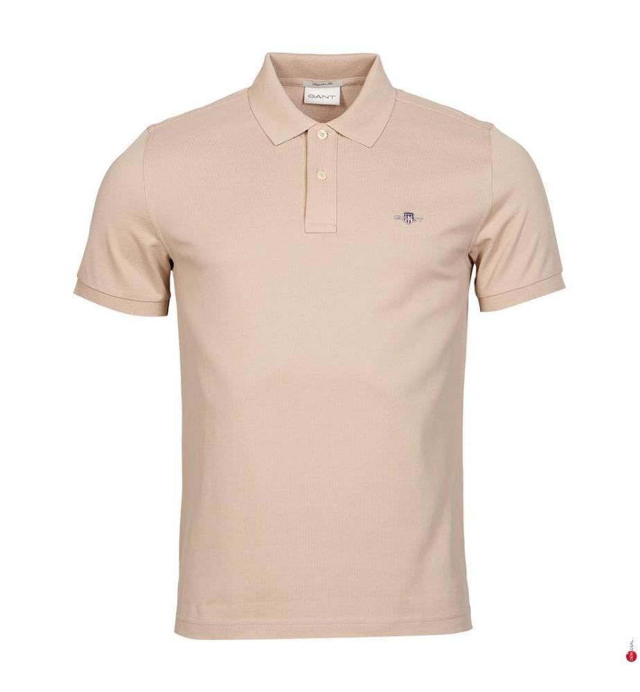 Polo in piqué Shield Regular Fit - Sabbia asciutta
