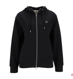 Shield Zip Hooded Sweater - Schwarz