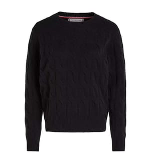 Wollpullover Regular Fit - Schwarz
