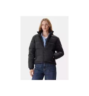 Legere Daunenjacke mit komprimierbarer Kapuze - Schwarz